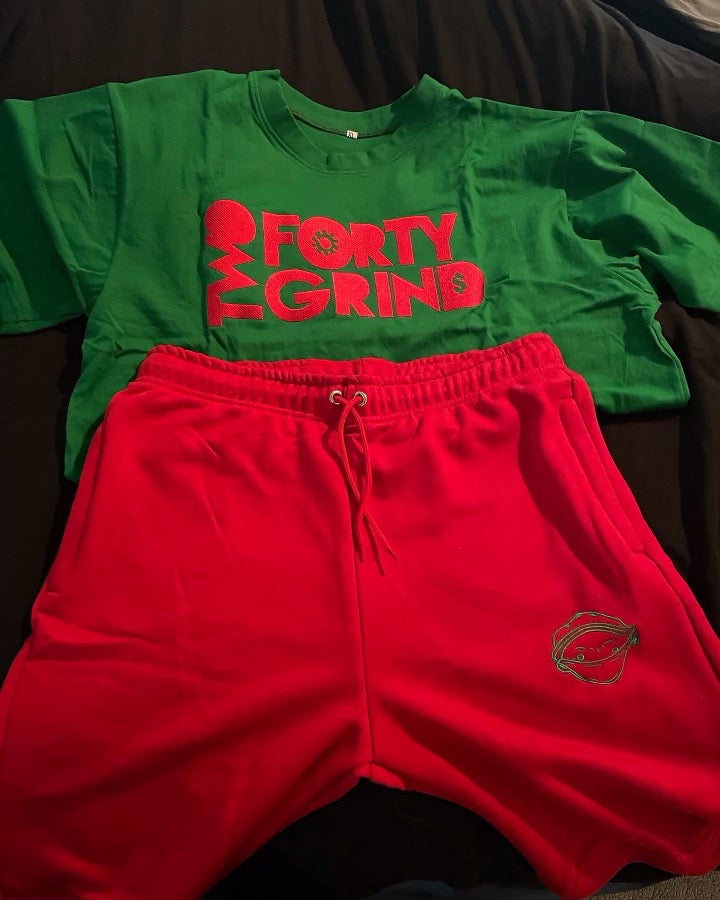 TwoFortyGrind short set (Green/Red)