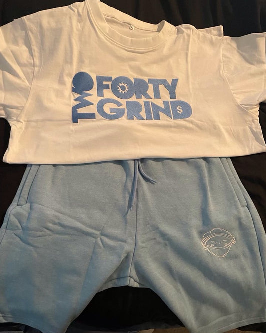 TwoFortyGrind short set (Light Blue/White)